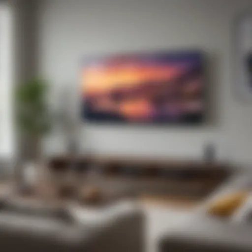 Modern Living Room with Roku Streaming Stick on TV