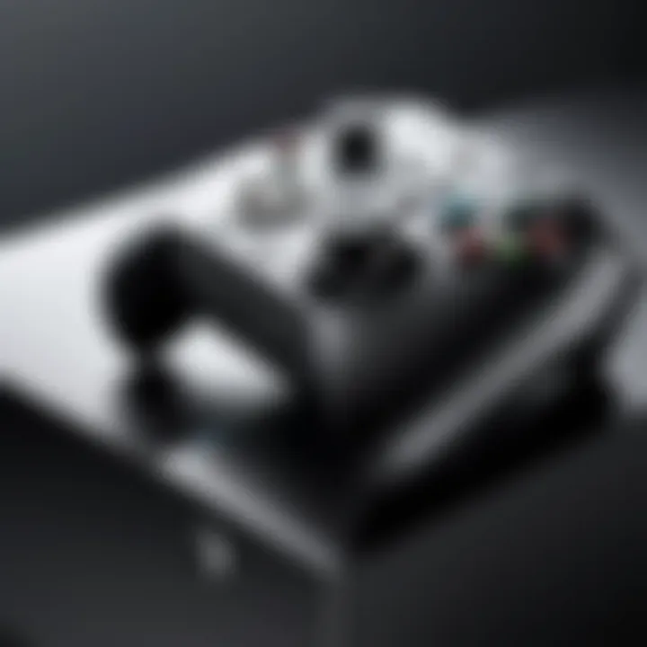 Close-up of Xbox X console with a sleek design