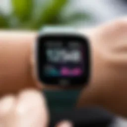 Fitbit Versa showcasing its sleek design