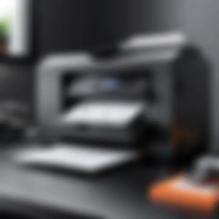 Printer settings screen with troubleshooting options