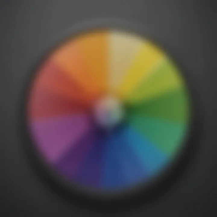 Color wheel for folder customization