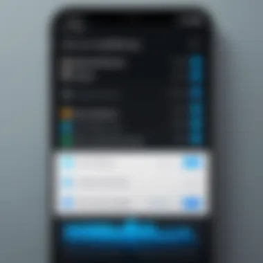 User Interface of Recovery App User-friendly interface of a recovery application