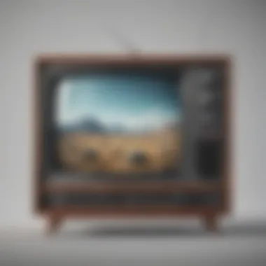 Vintage TV set with a broken screen symbolizing outdated technology