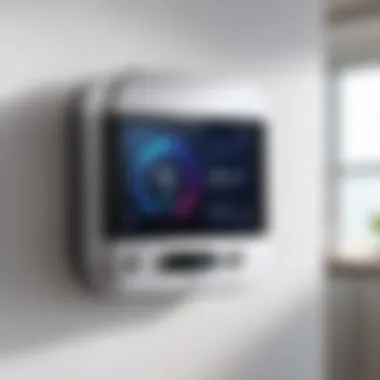 Innovative Thermostat for Climate Control Futuristic smart thermostat adjusting temperature