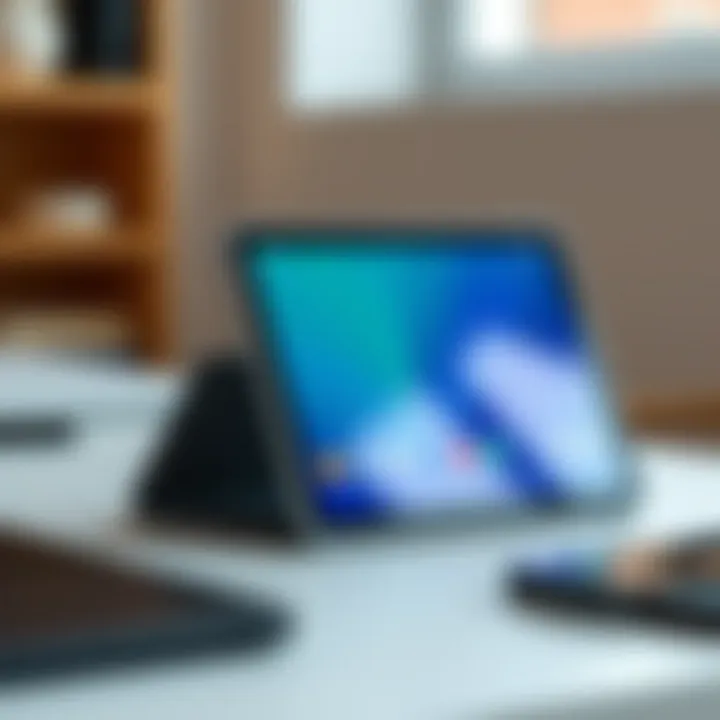 Functional features of a Galaxy Tab A7 8.7 case highlighting usability