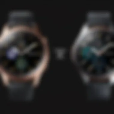 Specifications Comparison A comparison chart highlighting the specifications of different Galaxy Watch models.