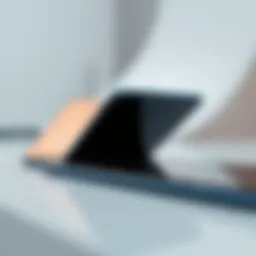 Close-up view of the Galaxy Z Flip 5G showcasing its sleek foldable design