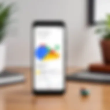 Smartphone with Google Assistant logo