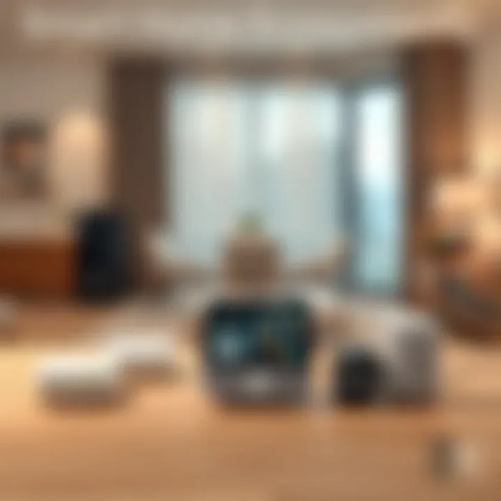 Google Nest Hub Max placed in a smart home environment with other devices