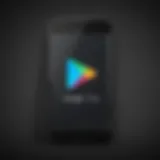 Illustration of a smartphone with Google Play logo