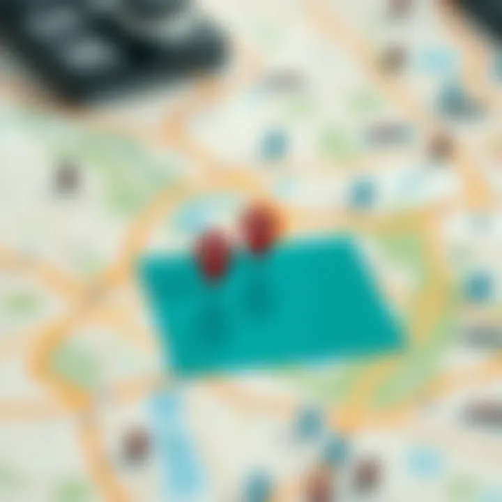 Location Tracking Features on a Map Map highlighting location tracking features