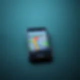 Mobile device displaying GPS tracking app interface