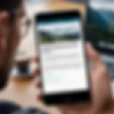 Setting Up Text Forwarding on Your Mobile Device Person using a mobile device to set up text forwarding