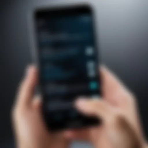 Smartphone settings interface for message forwarding