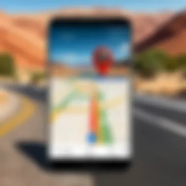 Location Markers on Android Map Interface Map interface showing location markers