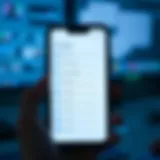 Android device displaying messaging application settings