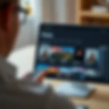 Selecting Photos for Download User selecting photos to download from Google Photos