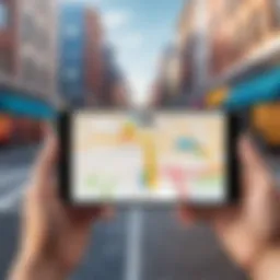 Illustration of smartphone displaying location sharing options