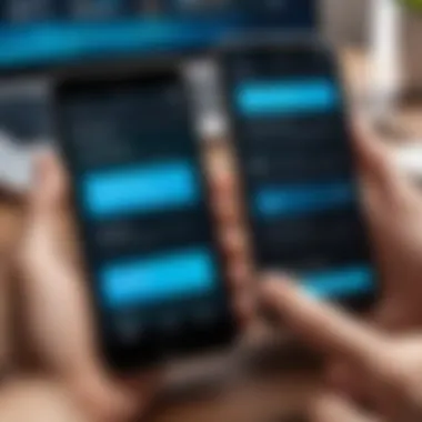 Cross-Platform App Transfer Cross-platform app transfer visualization