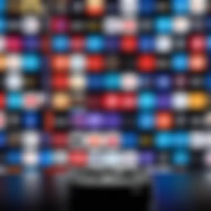 Collage of popular live TV subscription services available on Roku