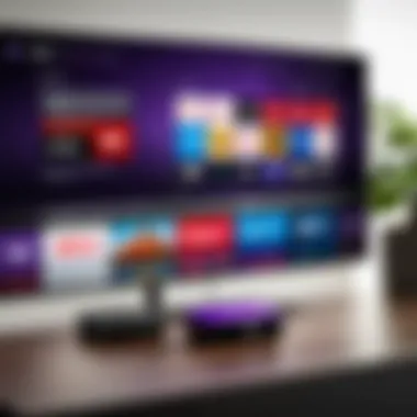 Navigating Roku Interface for Live TV User navigating Roku interface for live TV channels