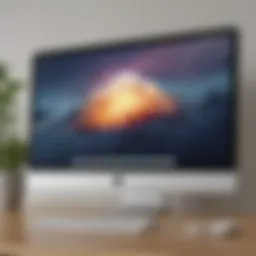 Illustration showing iCloud logo on a Mac screen