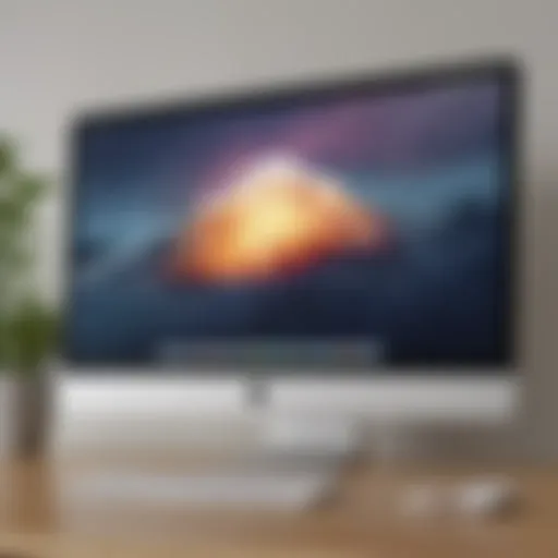 Illustration showing iCloud logo on a Mac screen