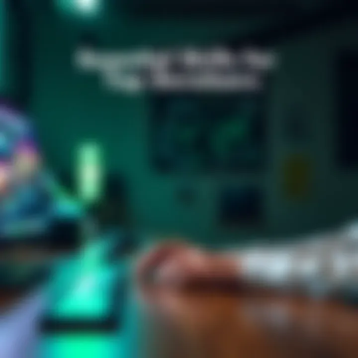 Essential Skills for Top Developers Essential skills for top Android app developers illustrated