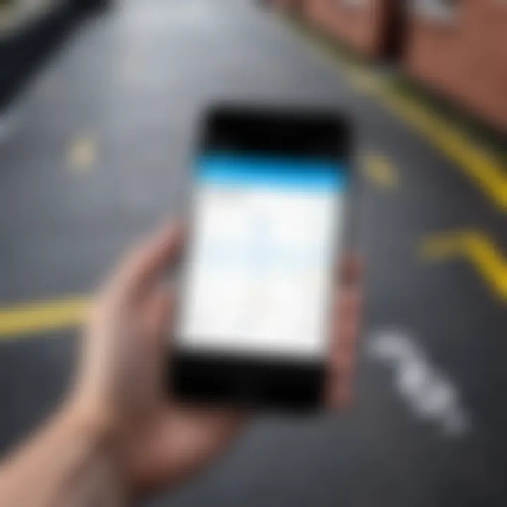 A close-up of a measurement app showcasing area calculation features
