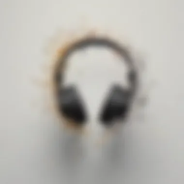 Abstract Music Notes Painting Abstract painting representing music notes and headphones