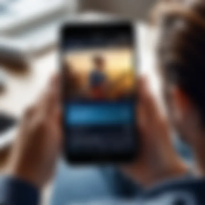 Illustration of installing Pandora app on Android device