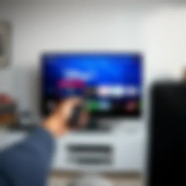 User configuring Disney Plus on a smart TV remote