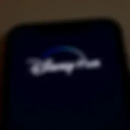 Disney Plus logo displayed on a smartphone screen