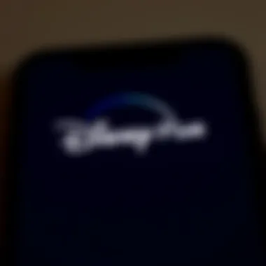 Disney Plus logo displayed on a smartphone screen