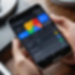 Google services dashboard on Android
