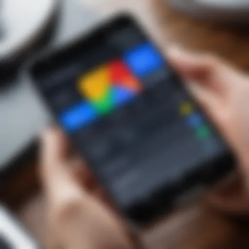 Google services dashboard on Android
