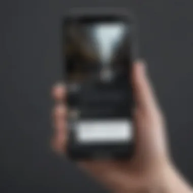 Enhanced Messaging Interface on iPhone iPhone with messaging app interface