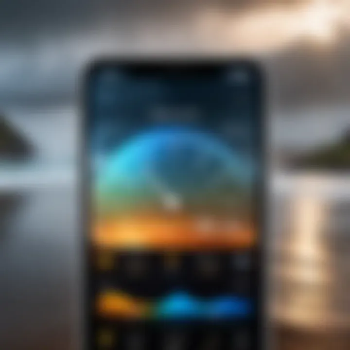 Local Weather Widget on iPhone Home Screen