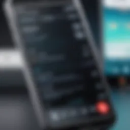 Illustration of IMEI number displayed on a smartphone screen