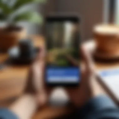 Logging Out on Mobile Illustration of a person logging out on a mobile phone