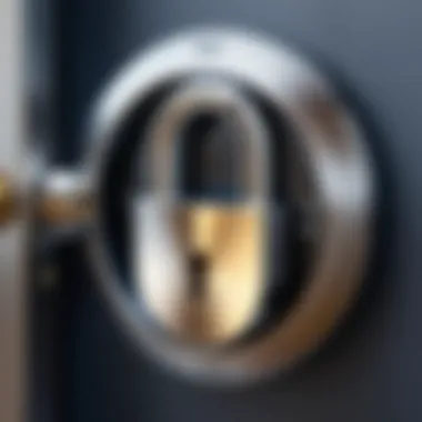 Secure Logout Illustration of a secure lock symbolizing logout process