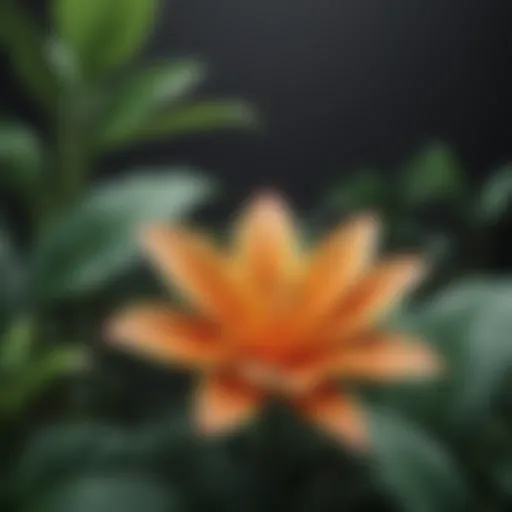 Captivating iPhone photo background with lush botanical elements