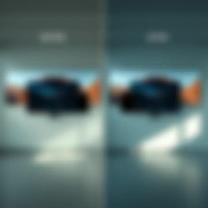 A visually striking before-and-after image showcasing editing results