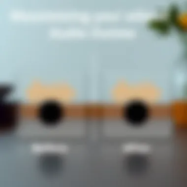 Visual representation of audio output comparison