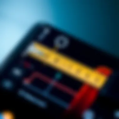 Detailed view of measurement app interface on a Samsung Galaxy device
