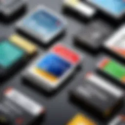 Memory card types illustration