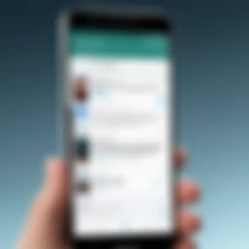 Illustration of an Android device displaying text messages