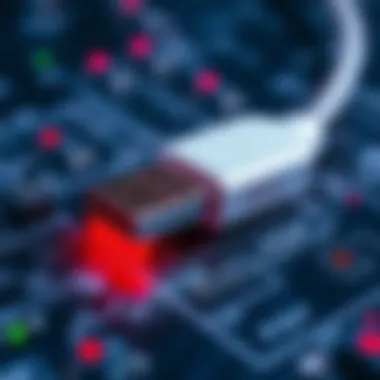 Diagram of USB transfer connection