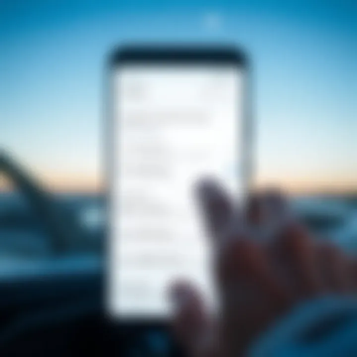 User navigating to settings for password recovery