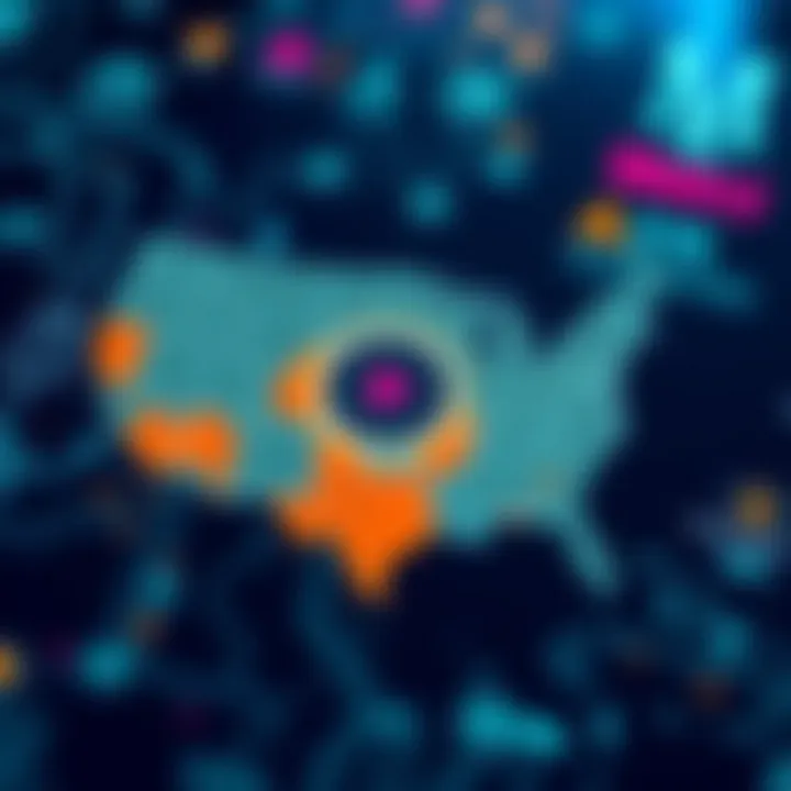 Signal Strength Representation Visual representation of signal strength across regions